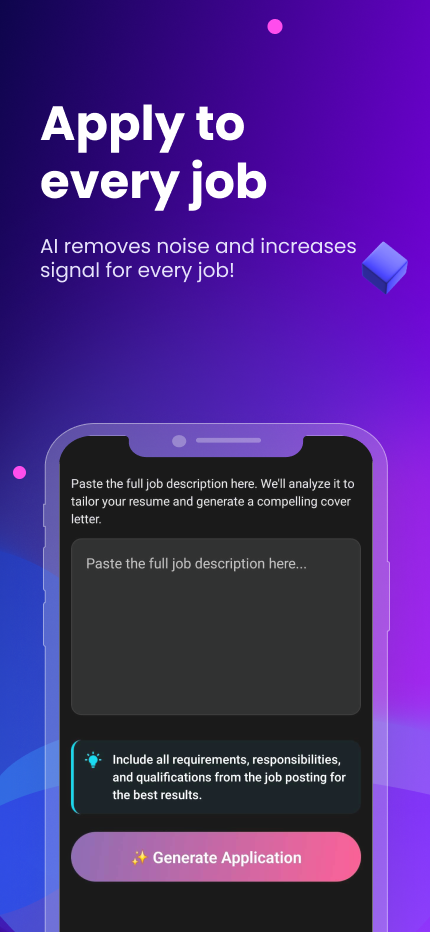 Download a professional, ATS-friendly PDF in one tap.